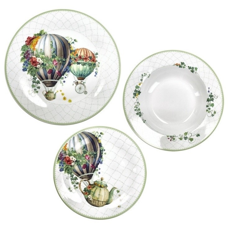 Acquista online Brandani 18-piece wonderland decorated porcelain dinnerware set cod.51830 Brandani
